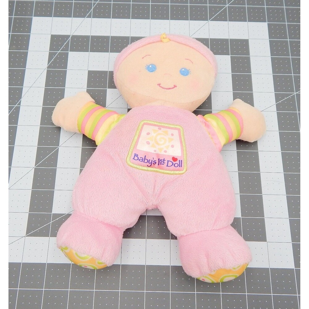 Fisher Price Pink My First Doll Stuffed Plush Baby Rattle Security Lovey 2008